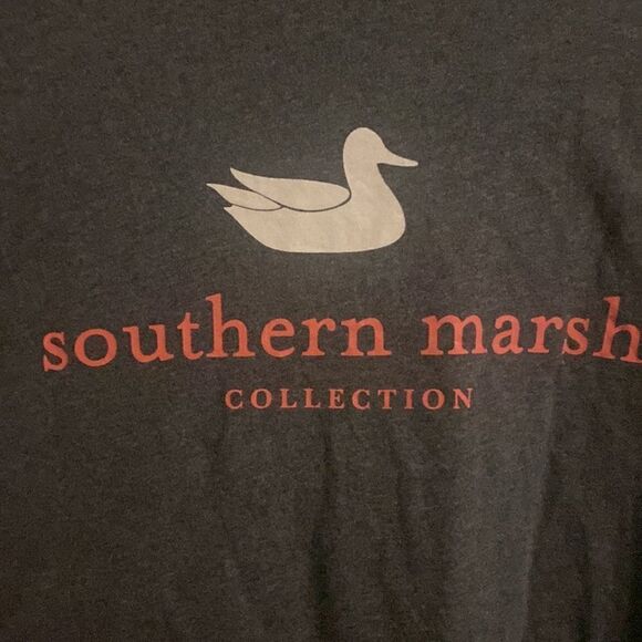 Southern Marsh Unisex Dark Heather Grey L/S Frocket Tshirt EUC Size Large Unisex - Picture 5 of 5
